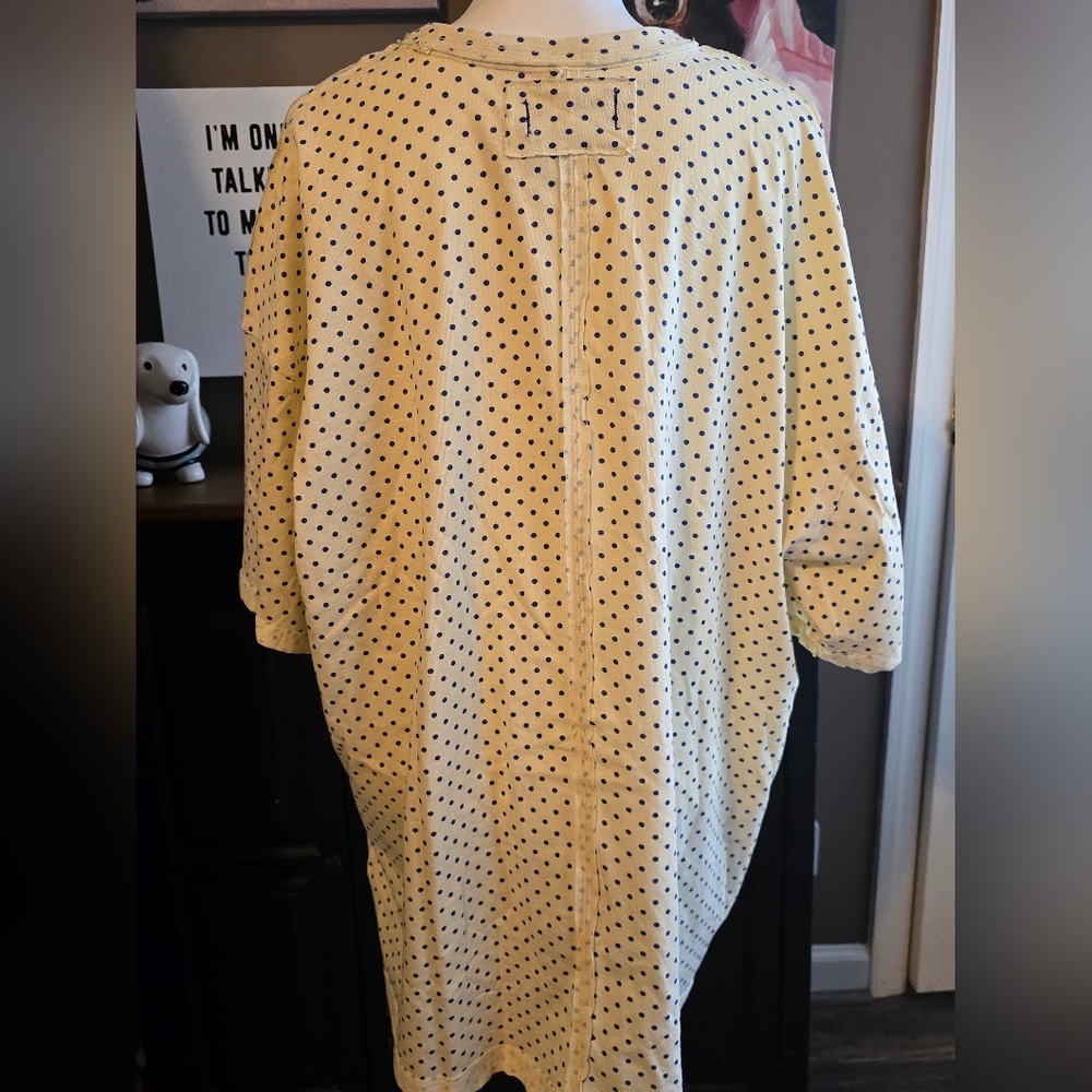 NWT We the Free Polka Dot Short Sleeve Tee - Cream and Black - Picture 6 of 8